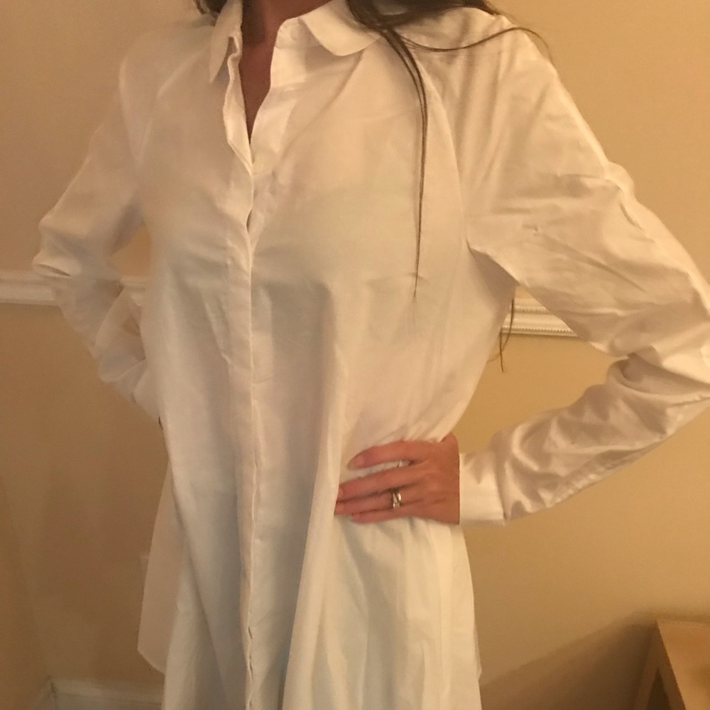 Anthropologie Maeve white tunic blouse 0